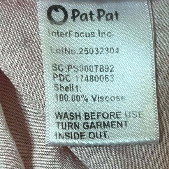 PatPat Pink Boho Paisley Midi Dress XL Short Puff Sleeves V-Neck 100% Viscose Ru - Picture 3 of 16